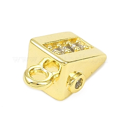 Pendenti in zirconi cubici trasparenti in micro pavè di ottone&nbsp;LS-KK-L238-28G