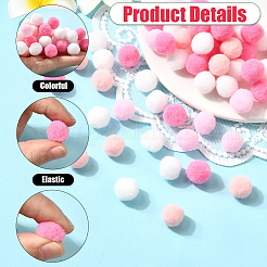 400 Stück 4 Farben Polyester-Pompon-Bälle&nbsp;DIY-SC0031-37B