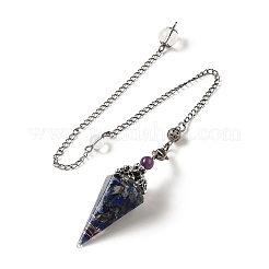 Natürlicher Lapislazuli Pendel Anhänger große Anhänger&nbsp;G-H285-02P-05