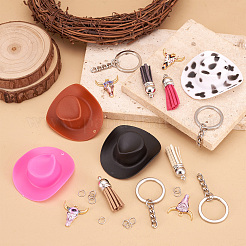 Kit fai da te per realizzare portachiavi in ferro a tema cowboy occidentale&nbsp;DIY-TA0009-40
