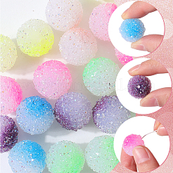 36 Stück 6 Farben mattierte Acrylperlen&nbsp;MACR-SC0001-14