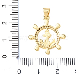 Pendentifs en laiton zircon cubique transparent&nbsp;KK-CBA0009-05G