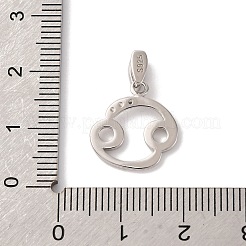 925 pendente in argento sterling con micro pavé di zirconi trasparenti&nbsp;STER-H117-01P-04