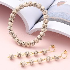 Ensembles de bijoux en perles xingyue bodhi lune et étoile non teints et naturels&nbsp;SJEW-JS01128