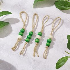 4 pendentif décoratif en perles de bois&nbsp;HJEW-JM02918