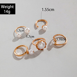 5 Stück Fingerringe-Sets aus Legierung&nbsp;WG7802C-38