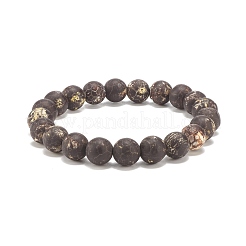 4pcs ensemble de bracelets extensibles en perles rondes en agate naturelle de 4 tailles&nbsp;BJEW-JB08196