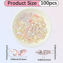 100 Stück transparente UV-beschichtete Acrylperlen&nbsp;PACR-PA0001-03