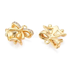 Weihnachtsmotiv Messing Pavé klar Zirkonia Anhänger&nbsp;KK-T073-03G