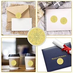 34 Blatt selbstklebende Mandala-Aufkleber mit Goldfolienprägung&nbsp;DIY-WH0509-015