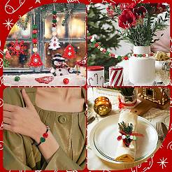 50 Stück Acrylperlen in 10 Stilen mit Weihnachtsmotiven&nbsp;SACR-SC0001-22