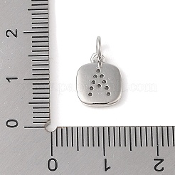 Placage de crémaillère en laiton micro pavé breloques en zircone cubique claire&nbsp;KK-E110-14P-A