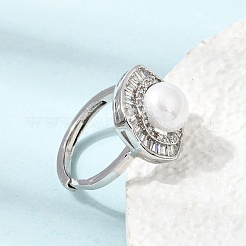 Einstellbare messing micro pave zirkonia fingerringe&nbsp;CU-CBABA66-02P