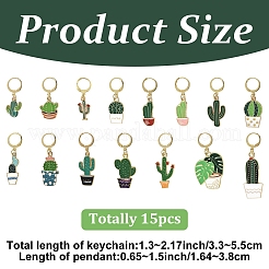 15 ciondolo in lega di cactus smaltato&nbsp;HJEW-YW00129