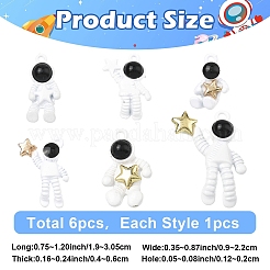 6 Stück 6 Stile sprühlackierte Legierungsanhänger&nbsp;FIND-YW0010-65