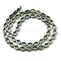 Brins de perles d'hématite non magnétiques synthétiques galvanisées&nbsp;G-L613-Z01-01H