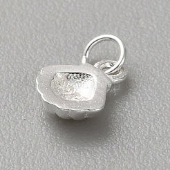 925 Muschelanhänger aus Sterlingsilber mit Biegeringen und 925 Stempeln&nbsp;FIND-WH0170-98B