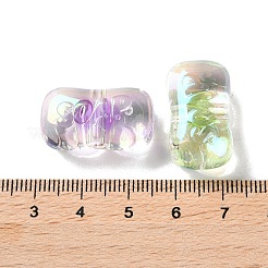 Placage uv perles acryliques irisées arc-en-ciel&nbsp;OACR-H112-15D