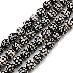 Tibetischen Stil dzi Perlen Stränge&nbsp;G-G328-A02-8mm