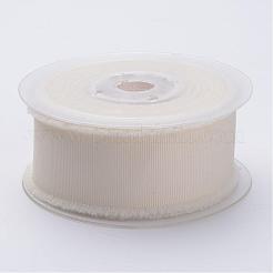 Rubans gros-grain effilochés en polyester&nbsp;ORIB-N0002-16mm-03