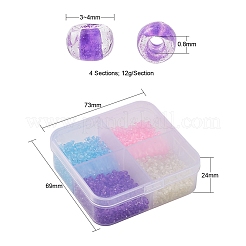 1000 pz 4 colori 8/0 colori interni trasparenti perline di semi di vetro&nbsp;SEED-YW0001-70