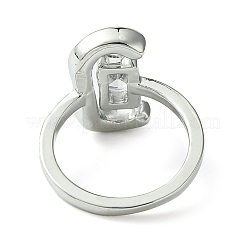 Anello con micro pavé di zirconi cubici bassi&nbsp;RJEW-Z033-23D