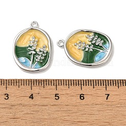 Pendentifs d'émail en laiton &nbsp;KK-S368-09P