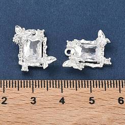 Messingpflaster klare Zirkonia Anhänger&nbsp;KK-C168-22S