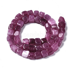 Gefärbt natürlichen weißen Jade Perlen Stränge&nbsp;LS-G-S364-083A-1