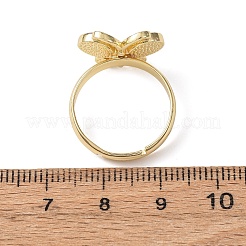 Bagues en laiton avec zircone cubique de micro pave&nbsp;RJEW-C152-01G