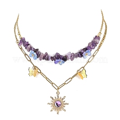 Colliers avec pendentifs en alliage de résine&nbsp;NJEW-JN05468-03
