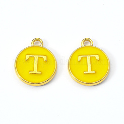 Encantos de esmalte de aleación de oro plateado&nbsp;ENAM-S118-09T