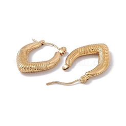 Pendientes de aro con forma de lágrima de acero inoxidable 304 con revestimiento iónico (IP) para mujer&nbsp;EJEW-E199-13G