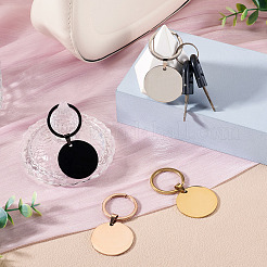 4 porte-clés en acier inoxydable&nbsp;KEYC-TA0004-81F