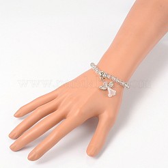 Angelo di vetro perline bracciali acriliche&nbsp;BJEW-JB01795-05