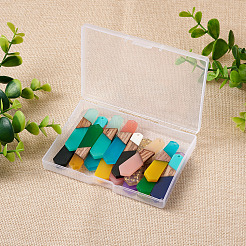18pcs 9 estilos colgantes de resina y madera de nogal&nbsp;RESI-BT0001-25