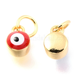 Pendentifs d'émail en laiton &nbsp;KK-Y001-02B-04G