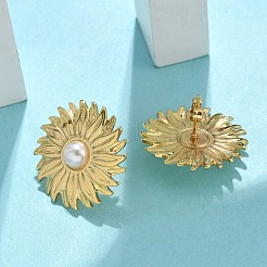 Pendientes de acero inoxidable 201&nbsp;EJEW-D354-08G-02