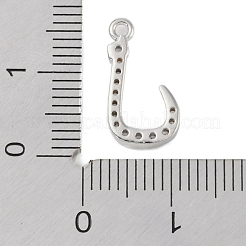 Colgantes de circonita cúbica transparente micro pavé de latón chapado en rack&nbsp;KK-A224-03P-P