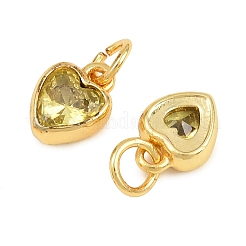Messing ebnen Zirkonia Charms&nbsp;CU-CBA3D67-09G-02