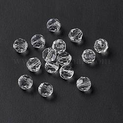 Имитация австрийских кристаллов, класс AAA, граненый (32 грань), круглые, прозрачные, 8 мм, отверстие : 0.9~1.4 мм
