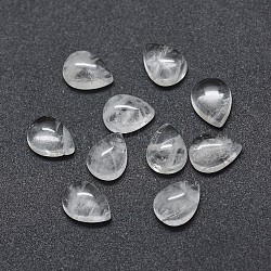 Cabochon di cristallo di quarzo naturale, cabochon di cristallo di rocca, lacrima, 8x6x3mm