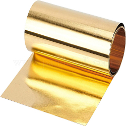 Láminas de latón, buena plasticidad y alta resistencia, oro, 10.1x10x4.7x0.01 cm, 2 m / rollo