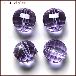 Imitation Austrian Crystal Beads, Grade AAA, Faceted, Round, Lilac, 6mm, Hole: 0.7~0.9mm