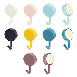 GORGECRAFT 7 Colors Wall Hooks 49 Pack Self Adhesive Hooks Removable Wall Hangers Hook No Punch Wall Mounted Hooks for Office Bathroom Kitchen Waterproof and Oil Proof Without Nails