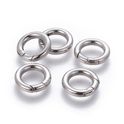 304 Federringringe aus Edelstahl, o Ringe, Ring, Edelstahl Farbe, 18x3.3 mm, Innendurchmesser: 11 mm