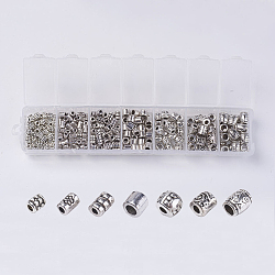 Séparateurs perles en alliage de style tibétain, mixedstyle, argent antique, 4~8x3.5~6mm, Trou: 1.5~3.5mm, environ 260 pcs / boîte