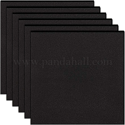 Benecreat 20 pz 3mm foglio di schiuma autoadesivo quadrato con retro in schiuma nera eva tappetino con supporto adesivo per porte di mobili, 6.3x6.3 pollice