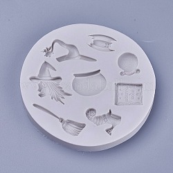 ハロウィンのテーマ食品グレードのシリコンモールド  フォンダン型  DIYケーキデコレーション用  チョコレート  キャンディ  UVレジン＆エポキシ樹脂ジュエリー作り  混合図形  ライトグレー  85x8mm