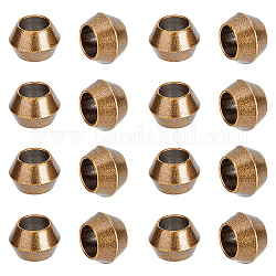 SUPERFINDINGS 16Pcs Brass European Lanyard Bead Large Hole Antique Bronze Barrel Spacer Beads Vintage Round Craft Beads Metal Knife Lanyard Bead for Knife Zipper Pull Jewelry 6mm Hole